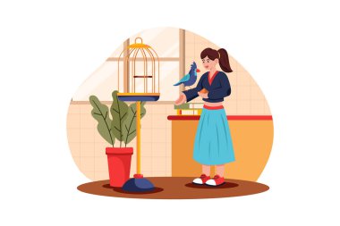 Beyaz arka planda Hayvan Sevgisi Çizimi konsepti