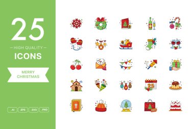 Mutlu Noeller simgelerinin vektör seti