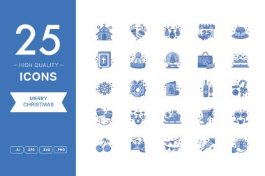 Mutlu Noeller simgelerinin vektör seti