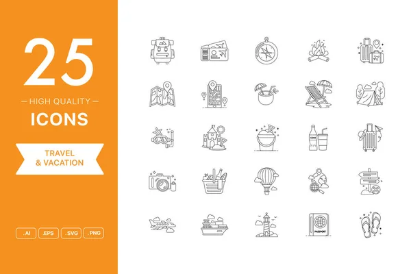 Stock vector Vector set of Travel icons