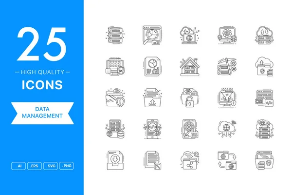 stock vector Vector set of Big Data icons