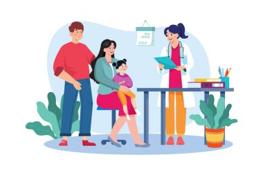 Bir sağlık görevlisi, hastalara ve ailelere tıbbi sorunlarla başa çıkmada yardımcı olur.