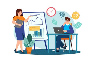 Bir öğrenci zor bir konuda yardım için özel derse katılır..