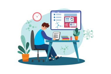 Bir öğrenci kuantum mekaniği üzerine bir derse katılıyor..