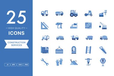 Yapı simgelerinin vektör kümesi