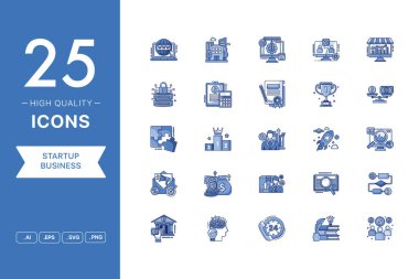 Başlangıç İş simgelerinin vektör kümesi