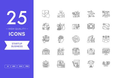 Başlangıç İş simgelerinin vektör kümesi