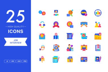 İş Görüşmesi simgelerinin vektör kümesi
