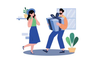 Erkek 'in Kız Arkadaşa Düşünceli Sürpriz Hediyesi