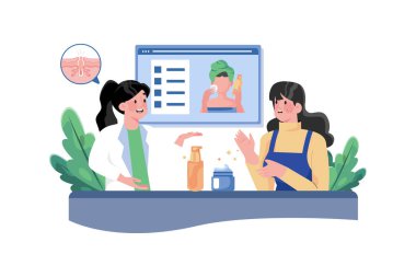 Bir dermatolog cilt hastalıklarını teşhis eder ve tedavi eder.