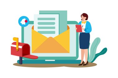 Arama motorları için e- postaları optimize eden e-posta pazarlamacısı.