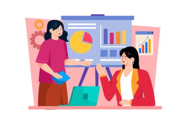 İş koçu müşterilere iş planlarını geliştirmede rehberlik ediyor.