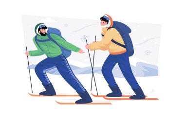 Kayak hocası yeni başlayanlara kayak dersi veriyor..
