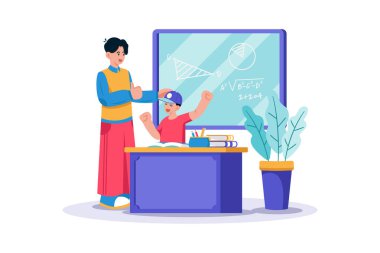 Ebeveynler çocuklarına matematik ödevlerinde yardım ederler..