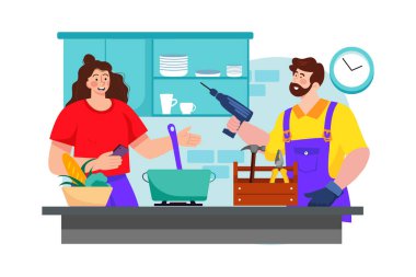 Bir ev sahibi, mutfağını yenilemesi için bir müteahhit tutar..