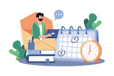 E- posta servisi takvimleri ve zamanlamaları eşzamanla.