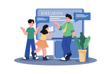 Bir öğretmen güncel bir olay hakkında bir sınıf tartışmasına liderlik eder.