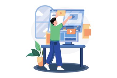 Video Düzenleyici bilgisayardaki videoları düzenliyor.