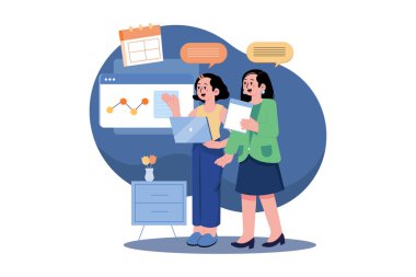 Reklam ekibi bir pazarlama kampanyası hakkında konuşuyor.