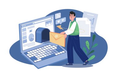 Erkek Çalışan Gönderen Pazarlama Postası