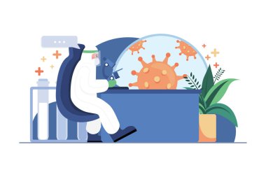 Tıbbi Araştırma Ekibi laboratuvarda çalışıyor.