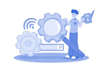 Arama Motoru En İyimserleştirme Beyaz arkaplan üzerine Çizim