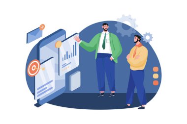 Dijital Pazarlama Takımı Sunum Soyut Konsepti