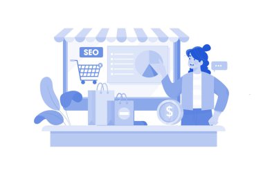 E-ticaret pazarlamacısı SEO için ürün sayfalarını optimize ediyor.