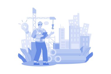 İnşaat şirketi yeni konut kompleksi inşa ediyor.