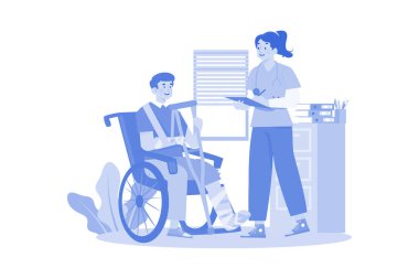 Hemşire ile hasta ayakta