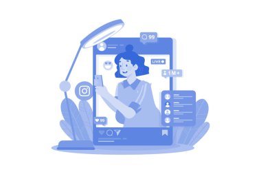Sosyal medyada canlı yayın yapan kadınlar