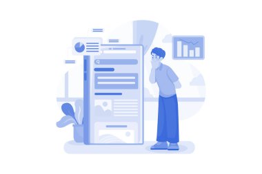 Beyaz arkaplanda Mobil SEO Resimleri konsepti