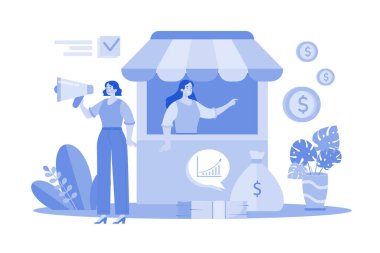 Dışarıda birlikte çalışan iş adamları.