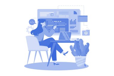 Kodlar yazılıyor ve veri kodu teknolojisi yazılıyor