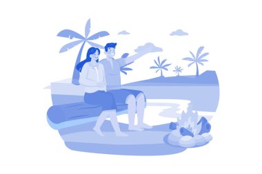 Couple Enjoying A Beach Trip