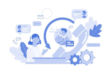 Female Operators Working With Customers at the call center