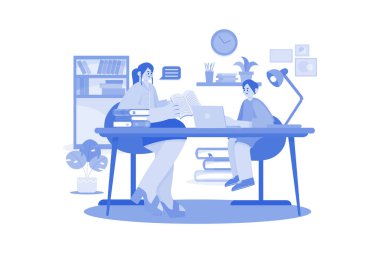 Küçük bir kıza evde öğretmenlik yapıyorum.