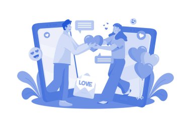 Çevrimiçi Randevu Çağrısı illüstrasyon kavramı