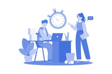 Businesspeople Working Under Deadline