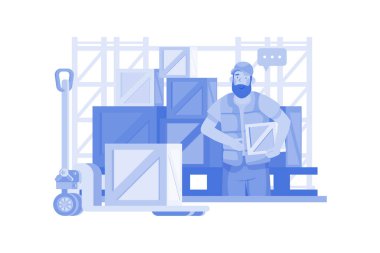 Adam bir paket teslim edecek.