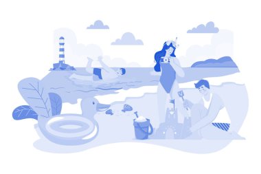 Kumsalda oynarken arkadaşlar