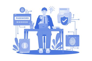 Beyaz bir arka planda Bilgi İşlem Şefi İllüstrasyonu