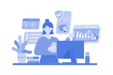 Beyaz arka planda Yardım Yöneticisi Resimleri konsepti