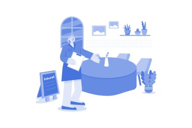 Beyaz arka planda Restoran Yöneticisi Resimleri