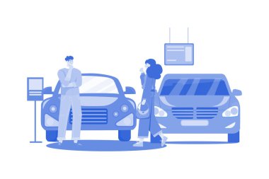 Alıcı Dükkanda Otomobil Seçiyor