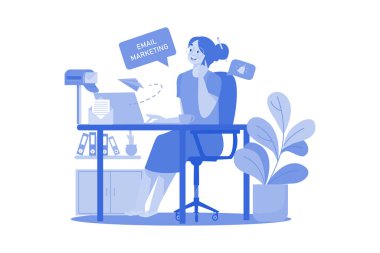 Marketing Employee Sending Marketing Mail From Home