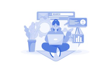 Arama motorları için e- postaları optimize eden e-posta pazarlamacısı.