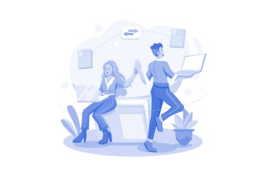 Çevrimiçi Dosya Paylaşımı Çizimi konsepti beyaz arkaplan