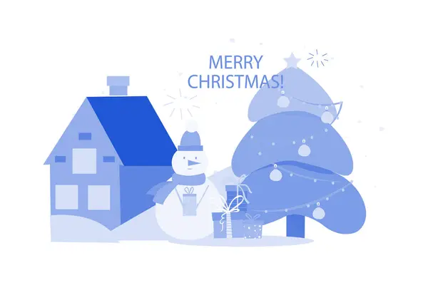 Christmas Day Illustration Konzept Auf Weißem Hintergrund Vektorgrafiken