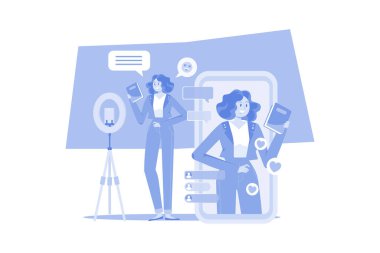 Beyaz arka planda canlı ürün incelemesi konsepti